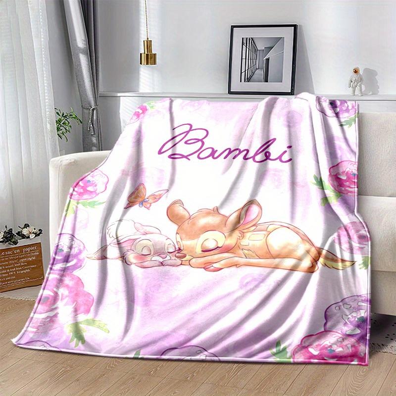 1 szt., Bambi i Pan Sprecy Śliczna Para Disneya Koc Rzucany Miękki Koc do Wystroju Domu, Pokrowiec na Kanapę, Podróż, Kemping, Samochód, Plaża, Drzemka w Biurze