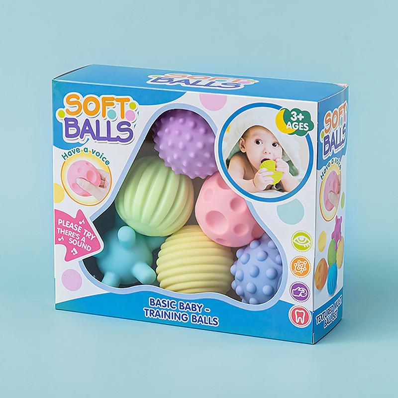 6Pcs Baby Toys Sensory Balls For Children Textured Hand Touch Ball Soft Massage Ball Infant Rattle Senses Toys Educational Bath