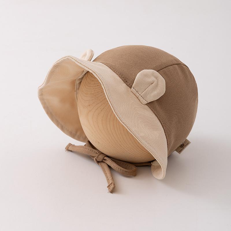 Cute Cartoon Baby Hat Spring and Autumn Thin Sun Protection Door Tire Hat Men and Women Baby Brim Bag Head Court Hat