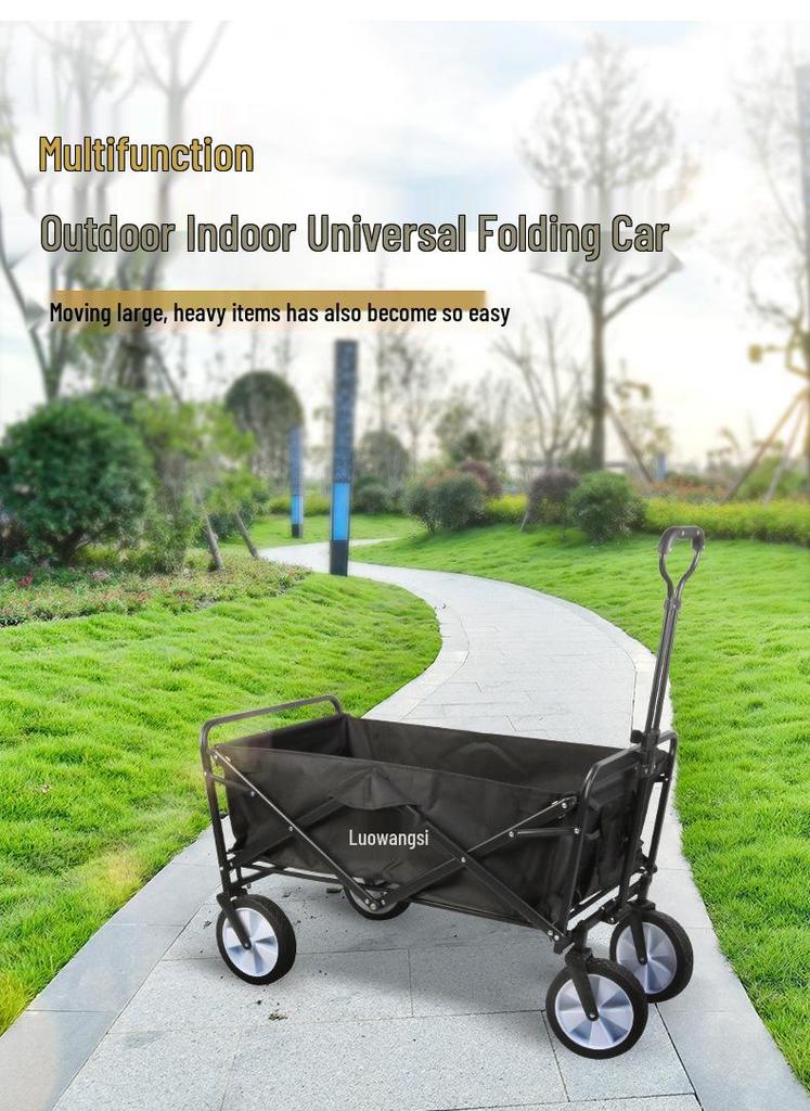 Folding Outdoor Camping Cart – Compact Handcart for Cargo and Cross-Border Trade