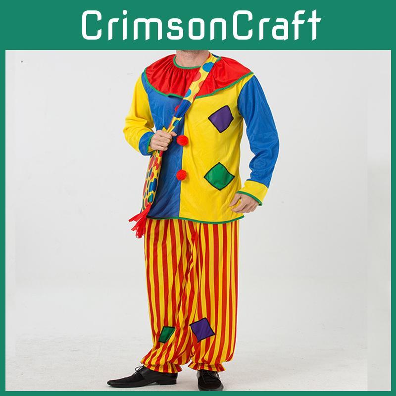 Timeless Design Unisex Masquerade Costume For Halloween Circus Clown Celebrations