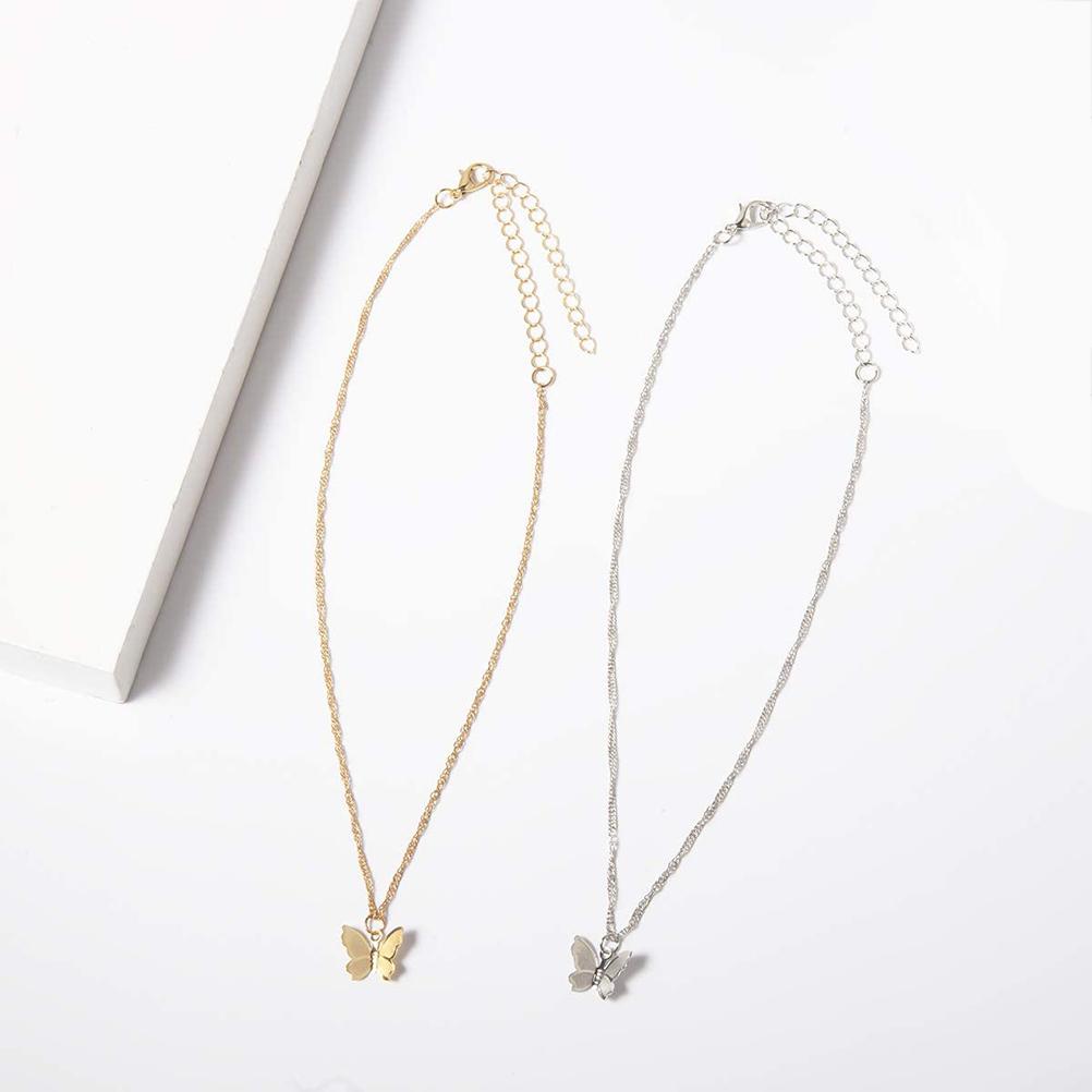 Butterfly Necklace Y Pendant Simple Cute Necklaces Chain Necklace Fashion Jewelry Women Girls Gift