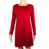 Women's dress, women's long-sleeved loose and thin solid color dress