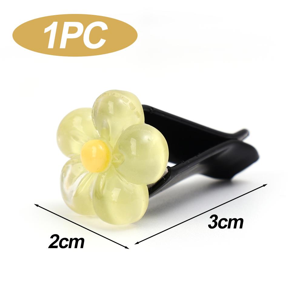 New Car Air Conditioning Vents Creative Ornaments Colourful Crystal Daisy Shape Handmade DIY Resin Accessories Auto Interiors