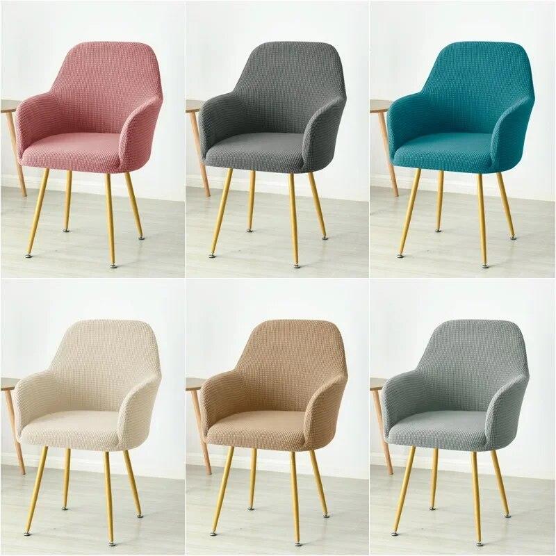 1/6pc Polar Fleece High Dresser Arm Chair Cover Elastic Stretch Dining Chairs Cover Office Study Chair Slipcover House De Chaise