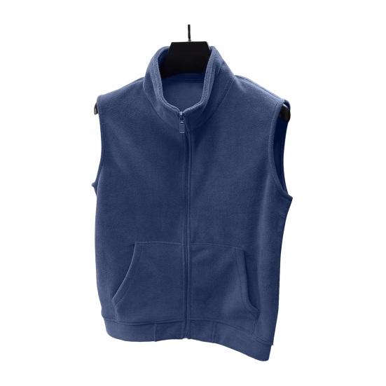 Pánská vesta Polar Fleece s kapsami Stojací límec Bez rukávů Zapínání na zip Měkká teplá spodní vesta