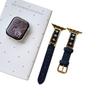 Starry Denim Leather Strap for Apple Watch 11, iWatch 109876E, Huawei GT6, and Xiaomi 9 Pro.