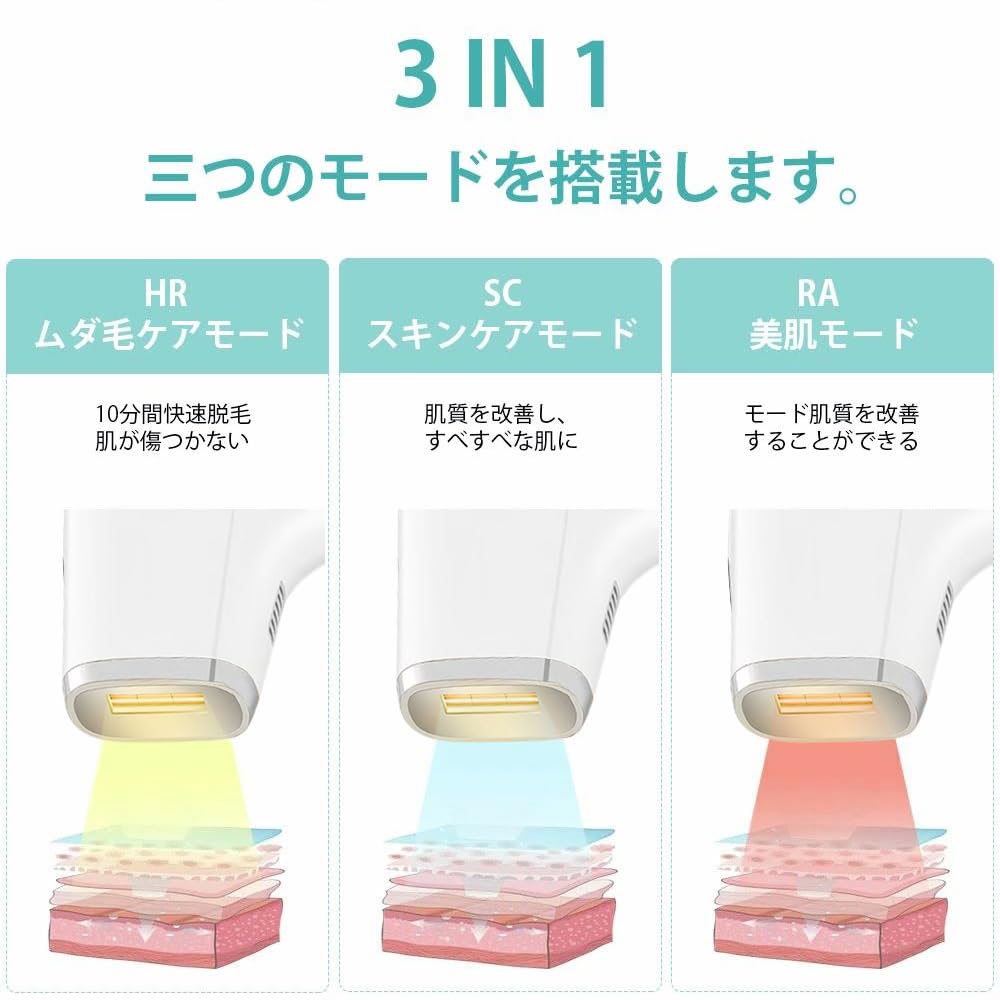 This Sapphire Cooling IPL Hair Removal Device Features Continuous Shots for Home Is Suitable for VIO and Other and Features a Cooling Function for