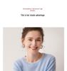 Women's Color Block Cashmere Sweater – 100% Pure 7 Gauge Single Ply, Soft, Skin-Friendly Pullover with Round Neck.