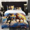 3Pcs Sunset Horses Running In Ocean Bedding Duvet Cover Set Horses Bedding Quilt Set Ocean Themed Bed Quilt Set Romantic Horses