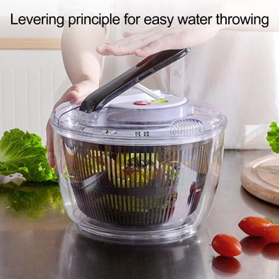 5L Large Capacity Vegetable Dehydrator Convenient Salad Spinner Drain Basket Fruit Washer for Home Kitchen