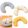 U-Shaped Cat Pillow for Cervical Support Small Soft Plush Sleeping Pad for Kittens Cats Comfortable Cushion for Deep Sleep & Anxiety Relief