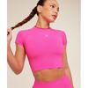 Gymshark Interval Seamless Short Sleeve Crop Top Electric Pink Super Set Pink B6