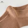 Autumn Winter Red Brown Color Series Women Loose Socks Rib Cotton Fashion Basic Daily Classic Sock Female