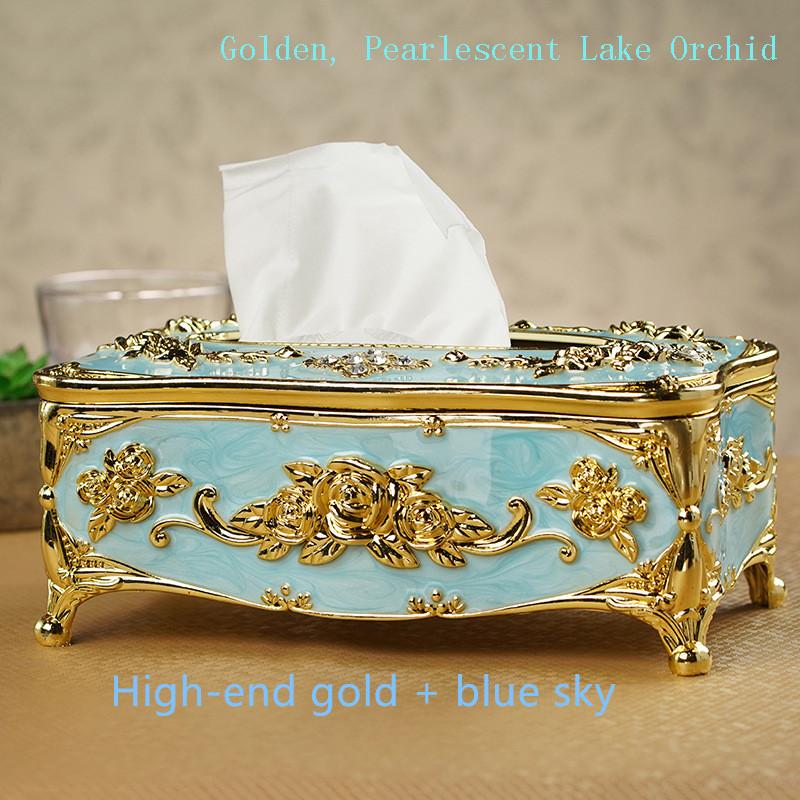 European style el desktop living room dining room home decoration tissue box acrylic waterproof toilet dustproof tissue holde