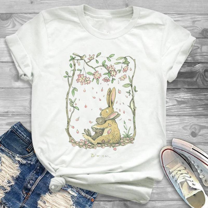 Lovely Style Pet Print T-Shirt Crew Neck Casual Short Sleeve T-Shirt Spring Summer Women's Clothing Fashion Simple Short Sleeve