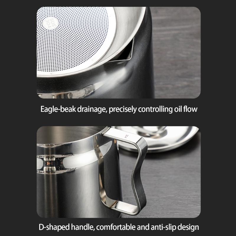 Lebensmittelechte Öl-Abtropfkanne Mit Abnehmbarem Deckel Und Frittierkorb Langlebiges Küchenwerkzeug Für Zuhause Restaurant