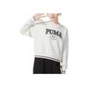 Puma Letter Brand Logo Print American Vintage Sports Casual Pullover Sweatshirt Women sweatshirt White 623597-65