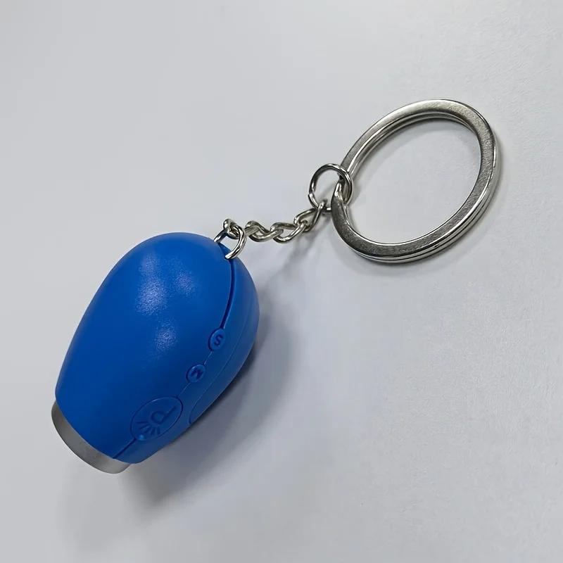 Multifunctional Projection Keychain Clock - Mini LED Alarm with Digital Display, Oval Portable Design