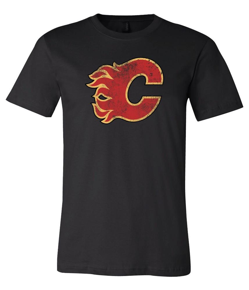 Calgary Flames Distressed logo shirt S-6XL Tracking!! Unisex T-Shirt XL