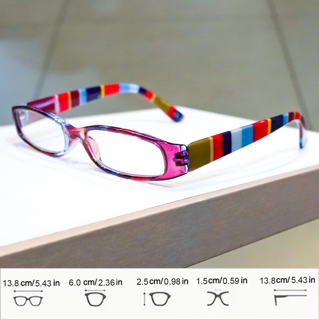 Modische Lesebrille mit kleinem Rahmen und floralem Druck an den Bügeln mit hohlem Design für Damen und Herren Presbyopie +1.0 bis +4.0