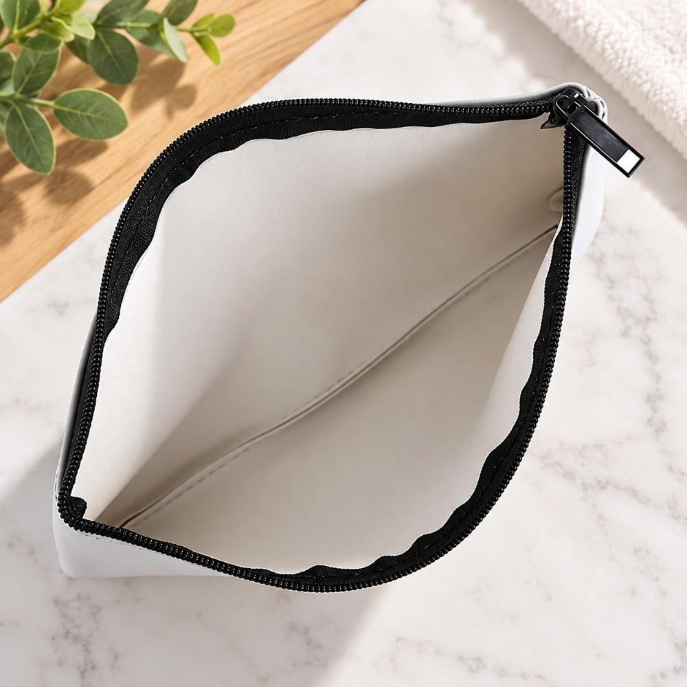 Waterproof Pencil Pouch Faux Leather Bank Deposit Bag Practical Money Cash Case  Office Storage