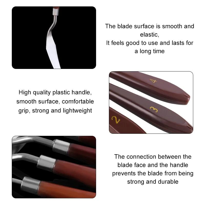 1/5pcs Cake Spatula Set Stainless Steel Butter Creamer Smooth Cake Metal Spatula Baking Pastry Decoration Tools