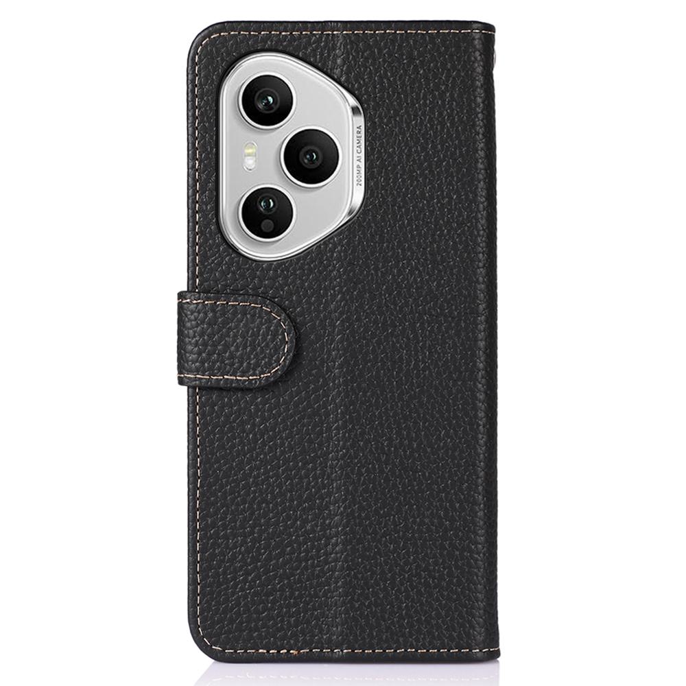 KHAZNEH For Honor 400 Pro 5G (Global) Case Genuine Cow Leather Flip Phone Cover