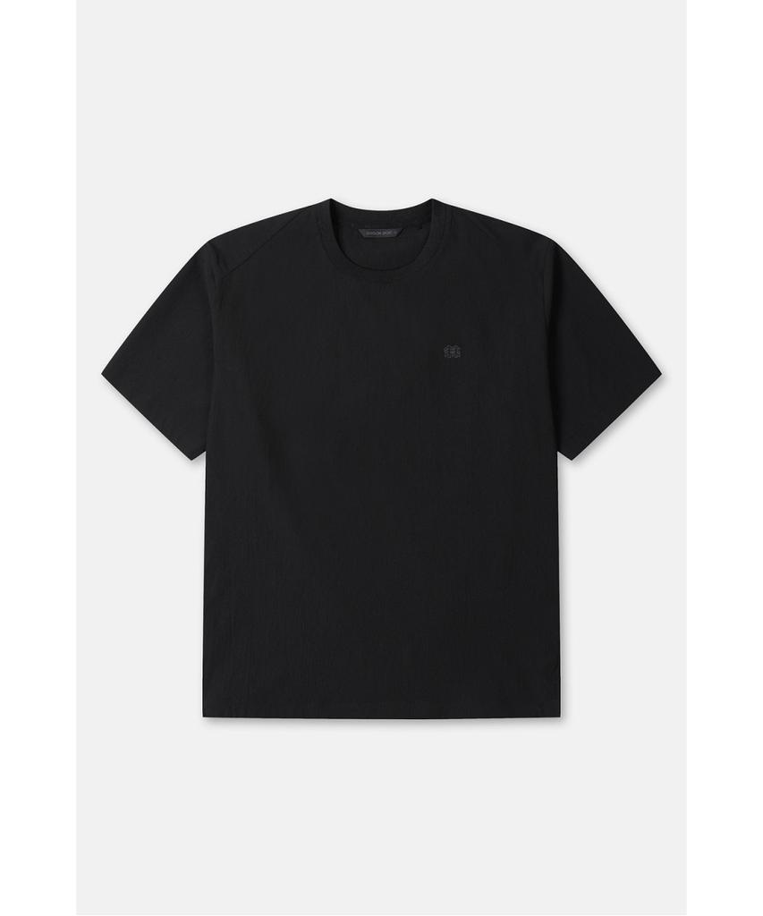 Koolongseupocheu Men'S Crease Round Neck Short Sleeve T-Shirt (Set-Up) Tltcm26611Blk