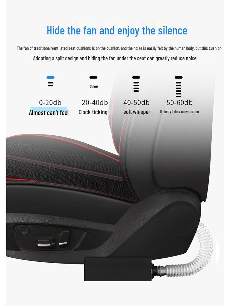 Car Ventilation Cushion with Cooling Airflow and Ice Silk Cover