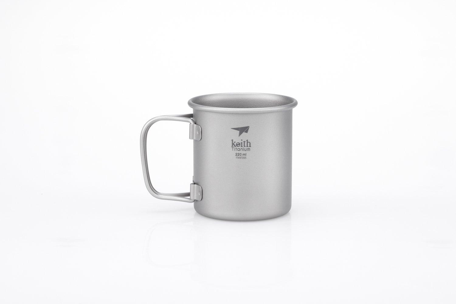 

Pure titanium mug with lid Various types Authentic titanium cup Outdoor mug [Keith] 220ml/300ml/350ml/400ml/450ml/900ml