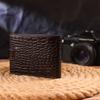 Original Men's Wallet Made of Genuine Textured Leather CANPELLINI Purse 21513 Brown