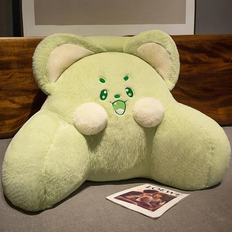 Cartoon Cute Rat Bedhead Pillow Plush Removable and Washable Seat Cushion on The Bed Sofa Protect The Lumbar Backrest 55x45cm зелёный 6650₽