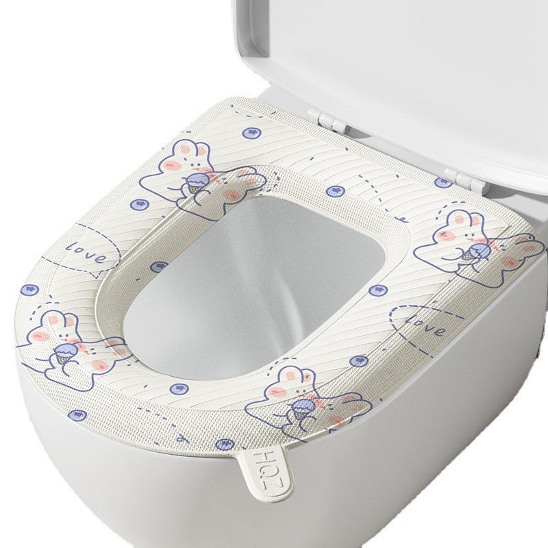 Cartoon EVA Toilet Mat Summer Four Seasons General Purpose Large Household Dirt Resistant Paste Seat Cover Printed Waterproof Seat Cushion