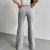 Women's Flared Casual Drawstring Elastic Waist Pants Comfortable Flared Yoga Loose Trousers