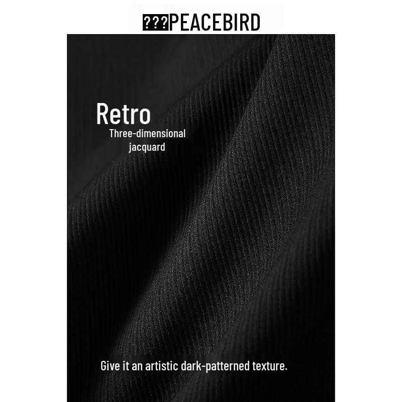 Peacebird Men's Relaxed Fit Jacquard Long-Sleeve Shirt