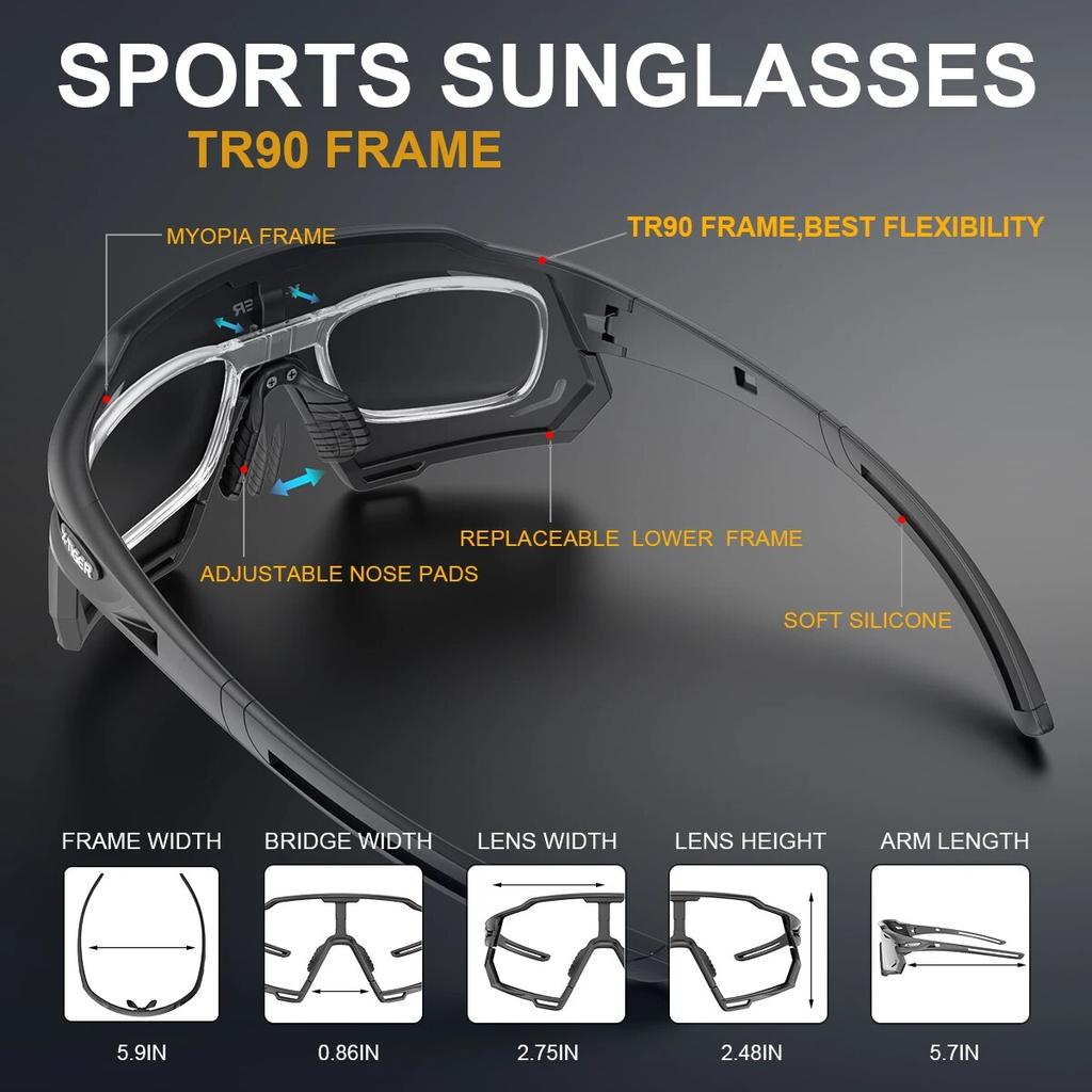 Cycling Sunglasses UV400 Protect Cycling Glasses Sports Polarized Men Bicycle Sunglasses MTB Racing Bike Glasses Eyewear