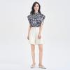 Collar tied waistband slimming shirt for women in the summer of 2026, featuring a single breasted collar and a trendy commuting top