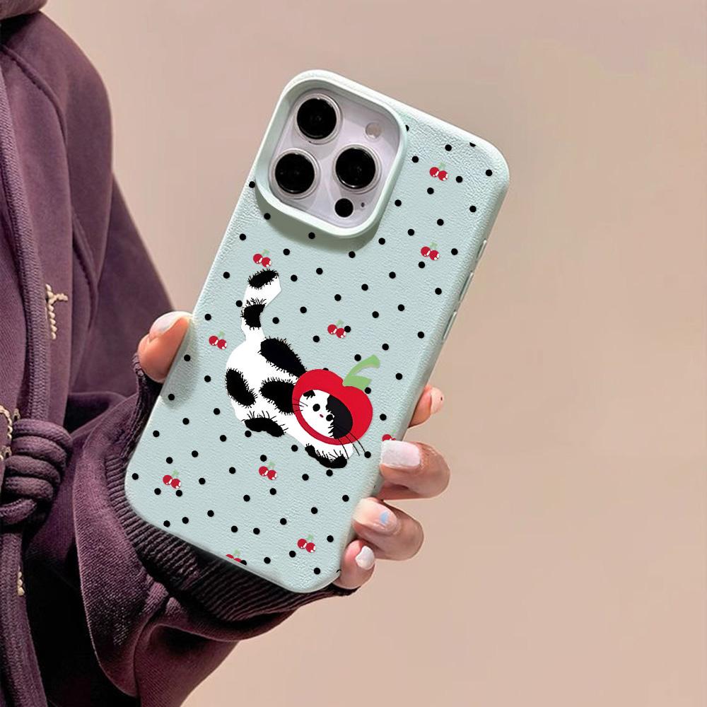 Telefondeksel til iPhone 11 13 deksel iPhone 12 14 15 16 Pro Max 12 Pro 15 Plus Lær Malt Vanntett Fallsikkert og Slitesterkt Tegneserie