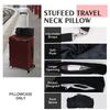 Travel Neck Pillow with Fillable Clothing U-Shaped Pillowcase Extra Storage Bag Velvet Neck Pillow Cover for Airplane Travel Take A Nap