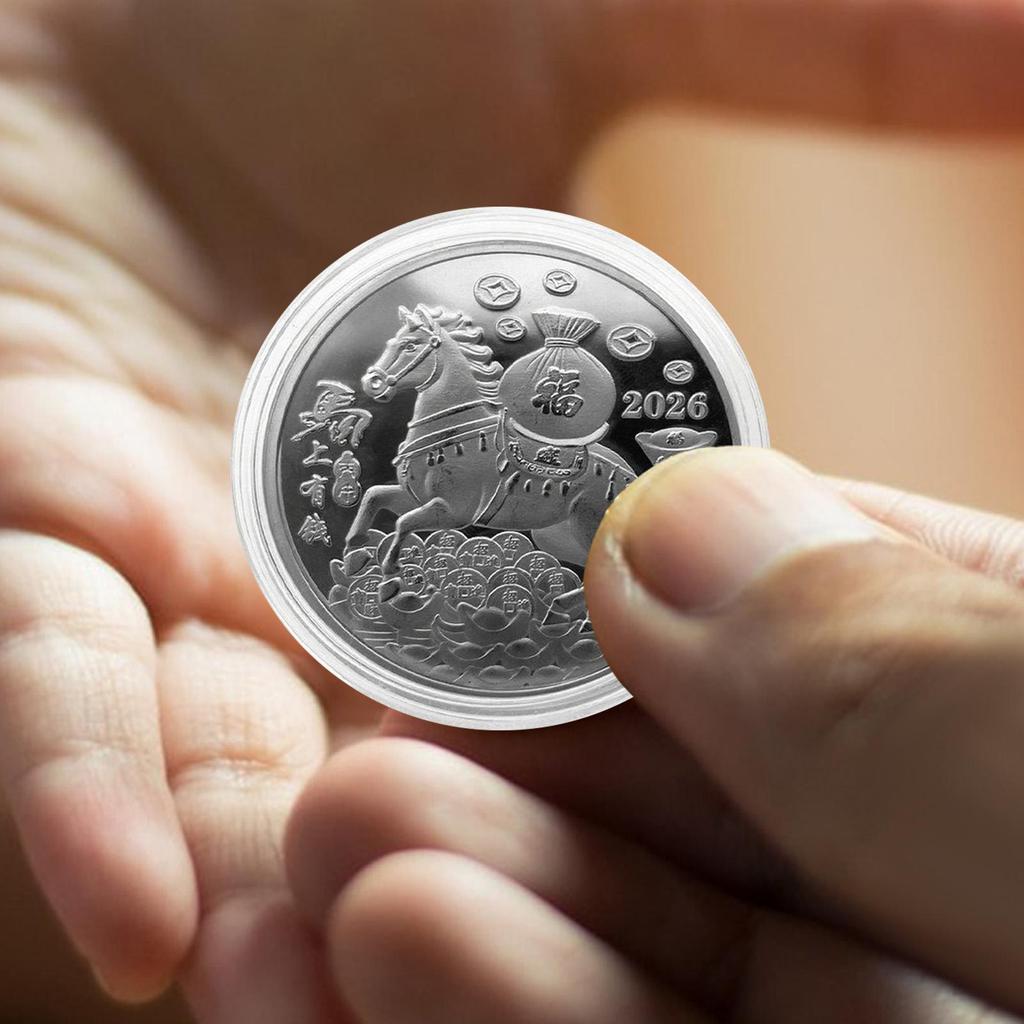 Collector Coin Horse for Luck Coin Decoration Year of the Horse Collection Display Collecting for Kids Women Decor Home Art