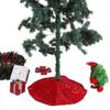 Red Tree Skirts W/ Small Sequin Sparkling Sequin Tree Skirt Small Tree Skirt for Home Party Holiday Indoor Outdoor Decorations