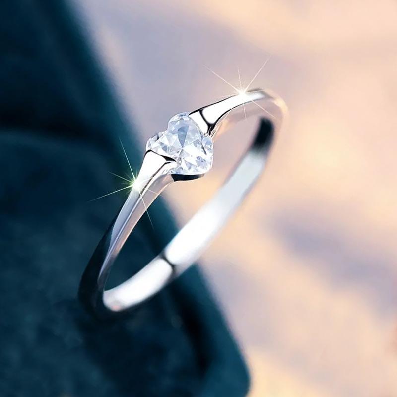 

1Pc Fashionable Heart-shaped Peach Heart Ring, Sweet and Delicate Jewelry, Simple and Fashionable Ring. 10 серебряный