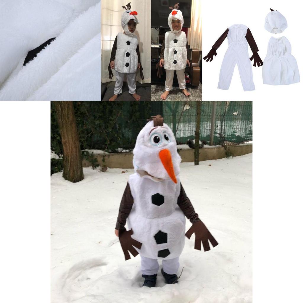 Enchanting Frozen Snowman Olaf Cosplay Costume For Kids Halloween Fancy Dress Up