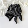 1pc Women's Paisley Printed Bandana, Silk Headscarf Elegant Headwrap For Daily Wear Skull Skeleton