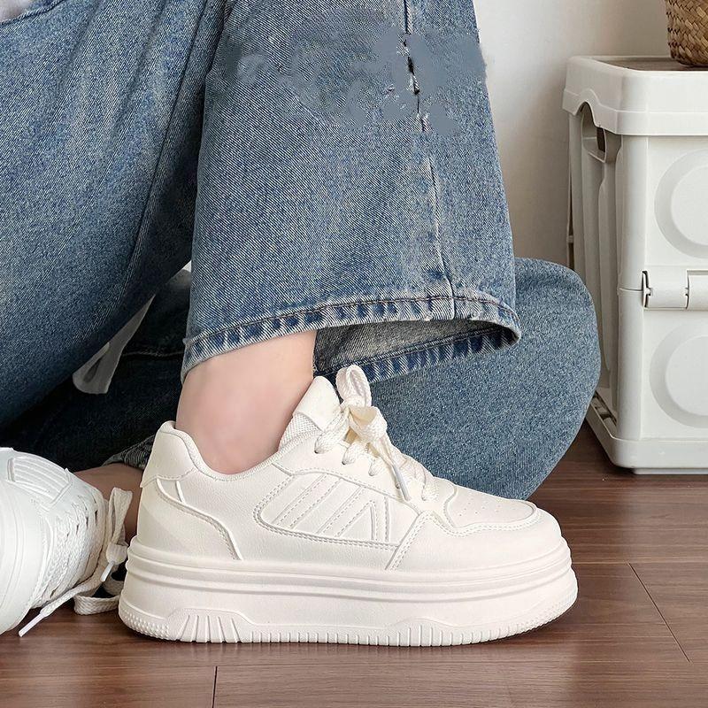 Thick-soled Heightening Little White Shoes Trendy Autumn New Casual Women's Shoes Versatile Student Board Shoes Women