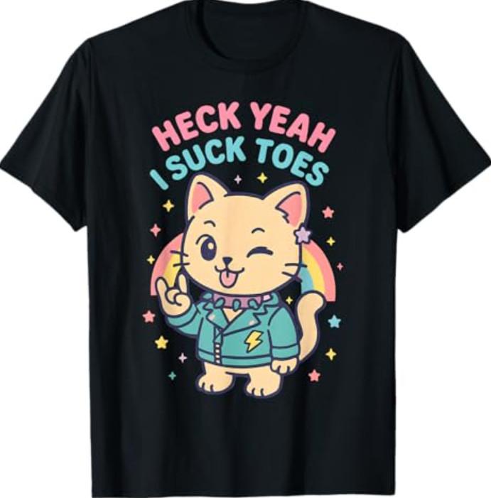 I Suck Toes Highly Inappropriate Freaky Funny Cringe Men T-T-Shirt S