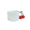 Ceramiczny Kubek z Ręcznie Malowanymi Wiśniami 3D Wysoka Estetyka Kreatywny Kubek Domowy Premium Lekki Luksusowy Kubek na Wodę Prezent