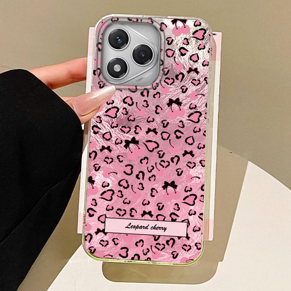 

Ретро Розовый Леопард Ледниковая Текстура Чехол для Телефона для Honor 400 200 Pro Magic7 6 5 Lite X9a X9c X8b X8a X8c Силиконовый TPU Накладка Honor 400 Lite белый