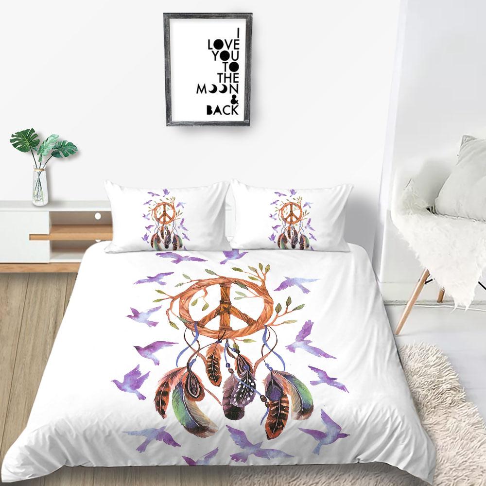 Home Textiles Quilt Cover Set 3D Dreamcatcher Print Bedding Suit Hot Sale Polyester Duvet Covers Home Bedclothes